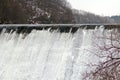 Spring stormy streams of falling water Royalty Free Stock Photo