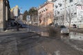 Spring on the streets of Trekhgorny city