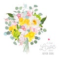 Spring style flowers bouquet Royalty Free Stock Photo