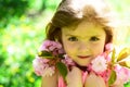 Spring style. Small child. Natural beauty. Childrens day. Springtime. weather forecast. Little girl in sunny spring