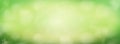 Spring and summer background - abstract banner - green blurred bokeh lights Royalty Free Stock Photo