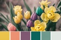 Spring summer color bright palette created with ai generative technology