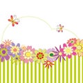 Spring summer colorful floral greeting card