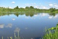 Spring summer landscape blue sky clouds Royalty Free Stock Photo