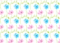 Vintage watercolor flower seamless pattern Royalty Free Stock Photo