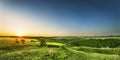 Spring sunrise in the hills of Podolia Royalty Free Stock Photo