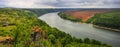 Spring sunrise over the river. canyon of the picturesque river Royalty Free Stock Photo