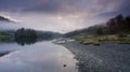 Spring sunrise over Rydal Water in the Lake District National Park Royalty Free Stock Photo