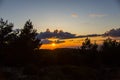 Spring sunset in Montsec, Lleida, Spain