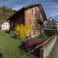 Spring in the Swiss village of Berschis