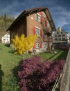 Spring in the Swiss village of Berschis