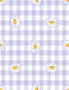 Spring Tablecloth with Daisies seamless pattern. Royalty Free Stock Photo
