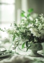 spring tablescape bckground Royalty Free Stock Photo