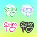 Spring text color background Royalty Free Stock Photo