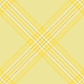 Spring textile tartan check, long pattern plaid fabric. Repeatable patterns vector seamless texture background in yellow and linen Royalty Free Stock Photo