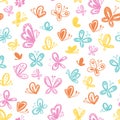 Spring texture with butterflies Royalty Free Stock Photo