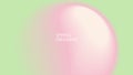 Spring theme gradient. Blurred round stain. Abstract background with soft color gradient shape.