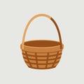 Spring-Themed Easter Egg Basket with Festive Decorations Royalty Free Stock Photo