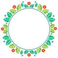 Spring themed floral circular frame Royalty Free Stock Photo