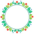 Spring themed floral circular frame