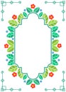 Spring themed floral frame