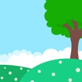 Spring themed natural outdoors banner