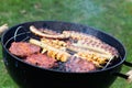 Spring Time,Barbecue in the Garden with steaks