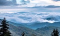 Spring time on blue ridge parkway mountains Royalty Free Stock Photo