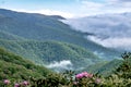 Spring time on blue ridge parkway mountains Royalty Free Stock Photo