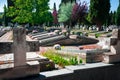 Spring time in the cemetery St Jose. Burgos Royalty Free Stock Photo