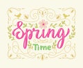 Spring Time lettering Royalty Free Stock Photo