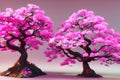 Spring time in nature with blooming tree. Blossoming cherry sakura tree, generative ai image