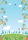 Spring time poster design. Vector illustration decorative design Royalty Free Stock Photo