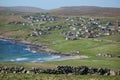 The shetland islands with the city of Lerwick in Scotland