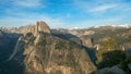 Spring time shot of half dome and nevada falls from glacier point in yosemite Royalty Free Stock Photo