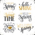 Spring time wording Royalty Free Stock Photo