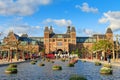 Spring tourism Amsterdam Royalty Free Stock Photo