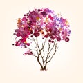 Spring tree of blots background