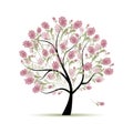 Spring tree floral for your design Royalty Free Stock Photo