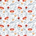 Spring trend pattern. Seamless border for printing on fabric and textile design. Fashionable print for paper in ethnic style.