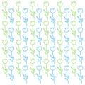 SPRING TULIPS PATTERN, TEXTURE, BACKGROUND BLUE GREEN VECTOR