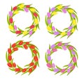 Spring Tulips Wreath set