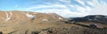 Spring in tundra (Panorama of north Siberia) Royalty Free Stock Photo