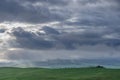 Spring Tuscany. A view of the coming rain