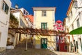 Spring typical Lisbon street, Portugal Royalty Free Stock Photo