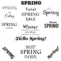 Spring typographic set.