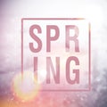 Spring Typographic Vintage Background