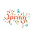 Spring vector lettering