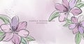 Spring vector watercolor illustration in pale pink colors with flowers and leaves for 8 March cards, wedding cards, design
