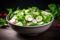 Spring vegetable salad fresh radish cucumber salad